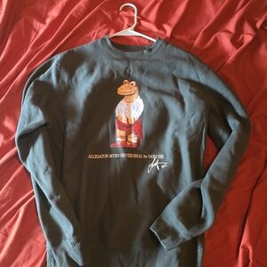 Doechii Alligator Crewneck Sweater - Green